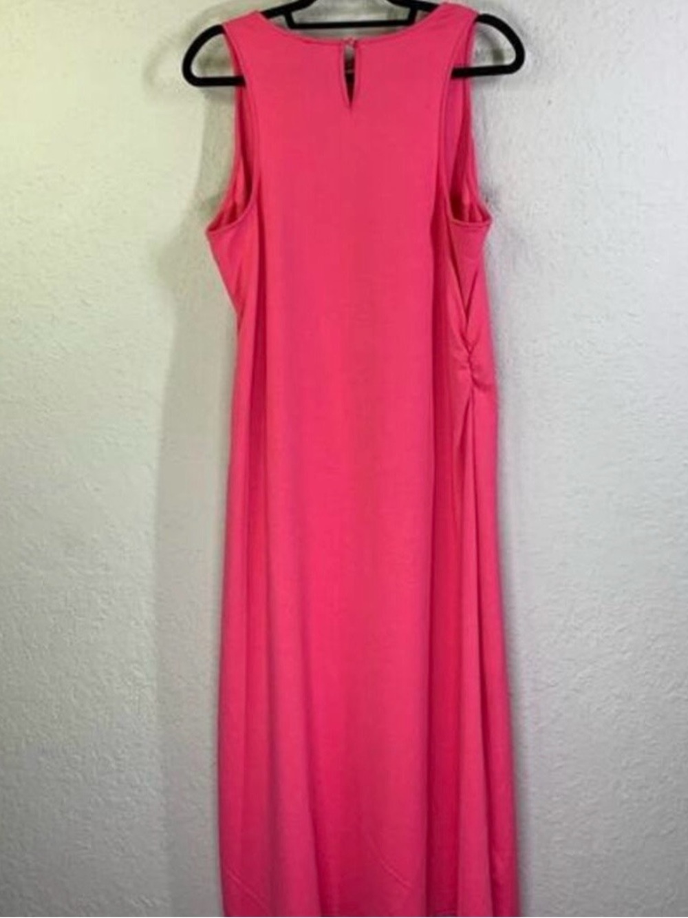 A NEW‎ DAY Hot Pink Sleeveless Ruched Ponte Maxi Dress Size XXL - NWT
